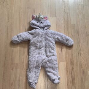 Cozy Gray Kids One Piece with Crown